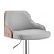 Armen Living Asher Adjustable Gray Faux Leather and Chrome Finish Bar Stool LCARBAWAGR - alternate 3